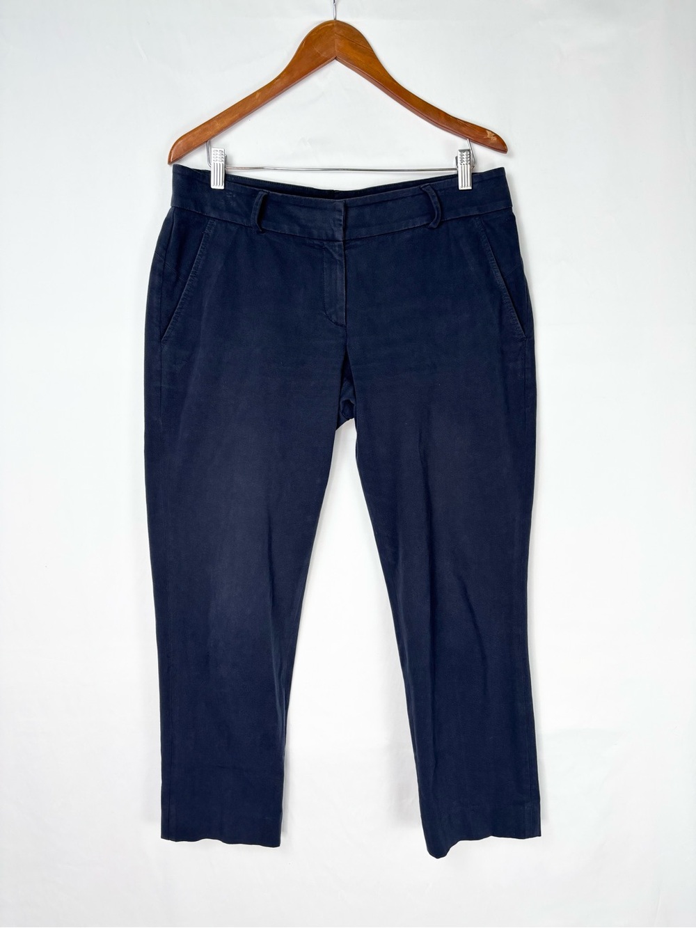 Brunello Cucinelli Cotton Trouser Slim Size 10 Italy Navy Blue